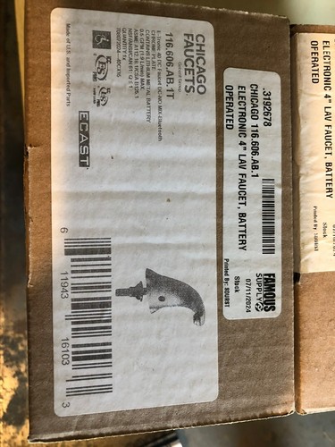 CHICAGO FAUCET 116.606.AB.1 E-TRONIC 40 DC FAUCET - Picture 2 of 3