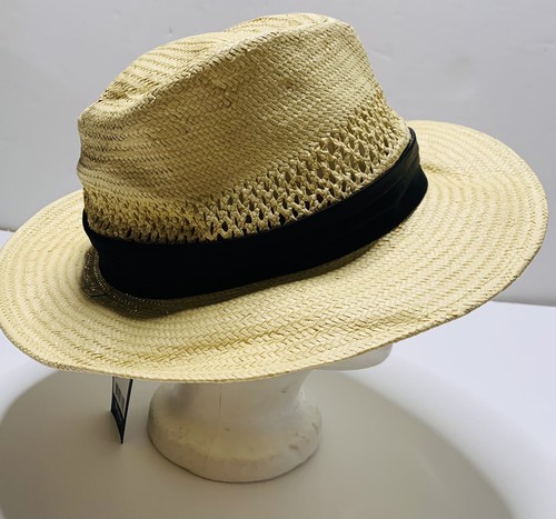 BRIXTON Goodman Straw Fedora Hat 