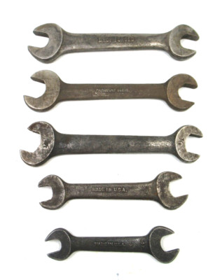 5 Double Open End Wrenches Vintage Drop Forge Select Steel Fairmount Cleveland