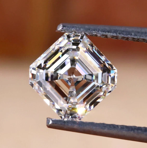 Loose CVD Lab Grown Diamond 10 MM Asscher D Color IF Clarity Certified Diamond - Image 2 of 4