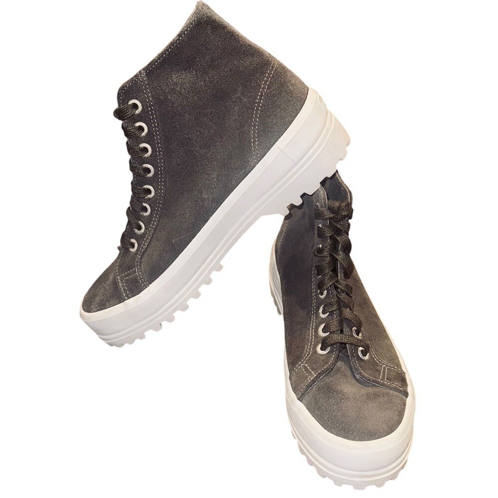 Superga 2341 Suede High Top Sneaker Dark Grey Size 8
