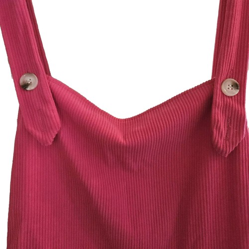 Shein Plus Solid Courduroy Dress Hot Pink 3X NWT Adorable L@@K Must See - Picture 10 of 22