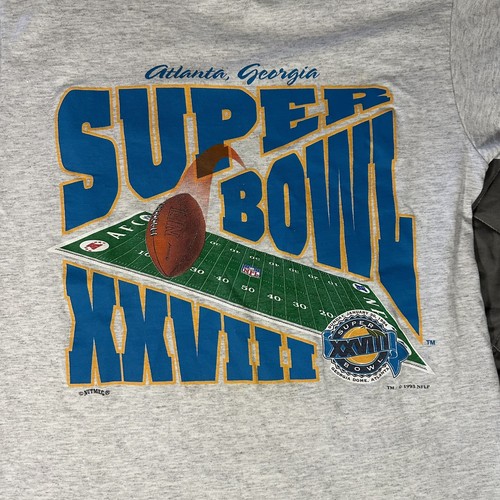 Vintage Nutmeg Super Bowl Shirt Mens Large Gray Dallas Cowboys Made in USA 90s - 第 7/14 張圖片