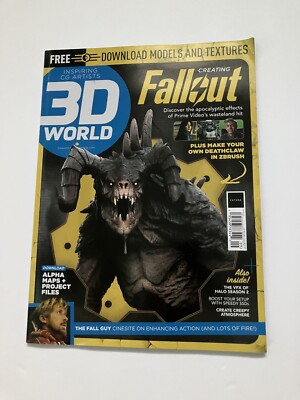 2024 3D WORLD Magazine Issue 315 CREATING FALLOUT Deathclaw In ZBrush FALL GUY