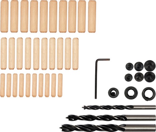 Holzdübel Werkzeugsatz6 8 10 mm 43 tlg. Set Satz Dübel Holzbohrer Sortiment - Bild 1 von 2