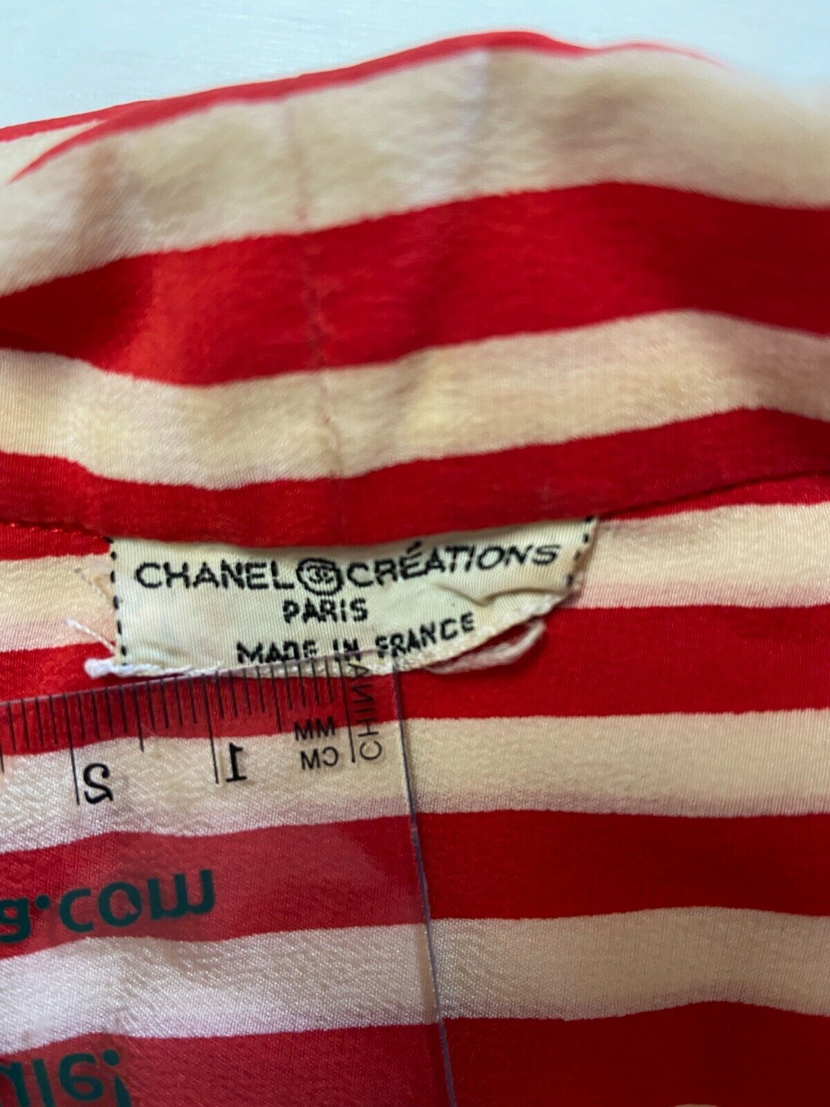 Womens CHANEL CREATIONS Red/White Vintage 1970s S… - image 5