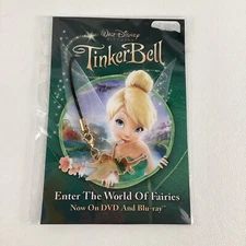 Disney DVD Special Release Tinker Bell Necklace Fairies Charm Winged Pixie New