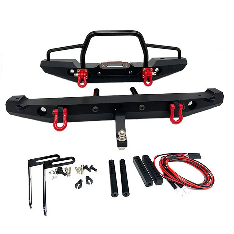 Parachoques metálico resistente a choques F&R para oruga 1/10 TRX-4 axial SCX10ii 90046 RC Foto 4 de 4