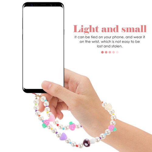 2 Pack Nachahmung Perlen Handy Kette Seile Zum Aufhängen Von Mobiltelefonen - Zdjęcie 12 z 12