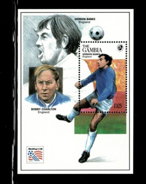 VINTAGE CLASSICS Gambia 1994- World Cup-  Souvenir Stamp sheet- Scott 1586 MNH