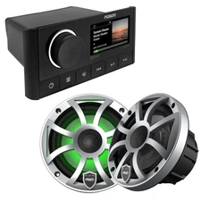 Fusion Marine Receiver w/ Wet Sounds 6.5" Marine Speakers