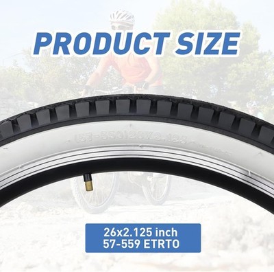 Pneu Vtt 26 Pouces MEGHNA Lot De 2 Pneus De Vélo Pliables 24/26/27