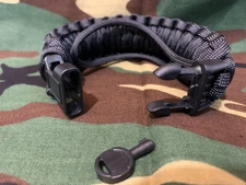 paracord bracelet adjustable - custom colors - with handcuff key - quick ship