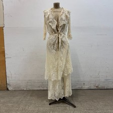 Antique Edwardian Tea Dress 1900s Bridal Wedding Heirloom Lace