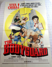THE BODYGUARD Movie Poster 1976 - One Sheet Original - Sonny Chiba VG!