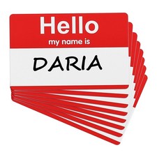 320 Pcs Peel and Stick Badges, 9.65 x 7.28 Inch Identification Badge, Red