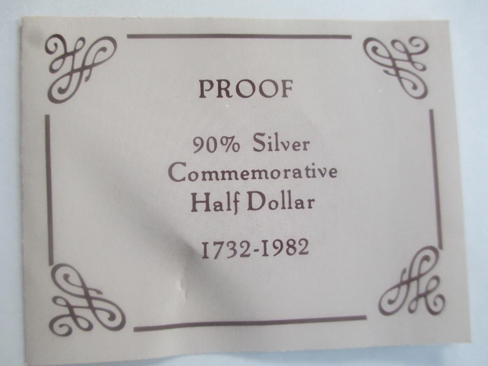 1732 - 1982 GEORGE WASHINGTON Clad 90% SILVER COMMEMORATIVE HALF DOLLAR W/ BOX - Image 2 of 4