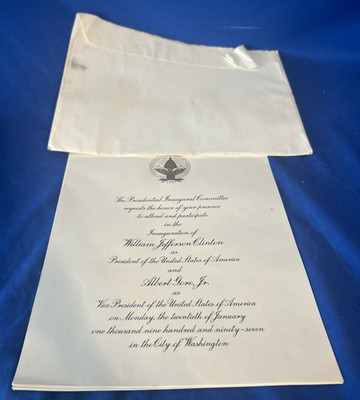 The 52nd Presidential Inaugural Commemoratives 1993 Bill Clinton And Al Gore