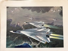 Rare Vintage General Dynamics F-111A Poster – USAF Aardvark Aviation