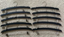 Victoria’s Secret PINK Store Display Black Hangers w/Clips Lot Of 10