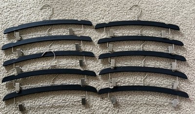 Victoria's Secret PINK Store Display Black Hangers w/Clips Lot Of