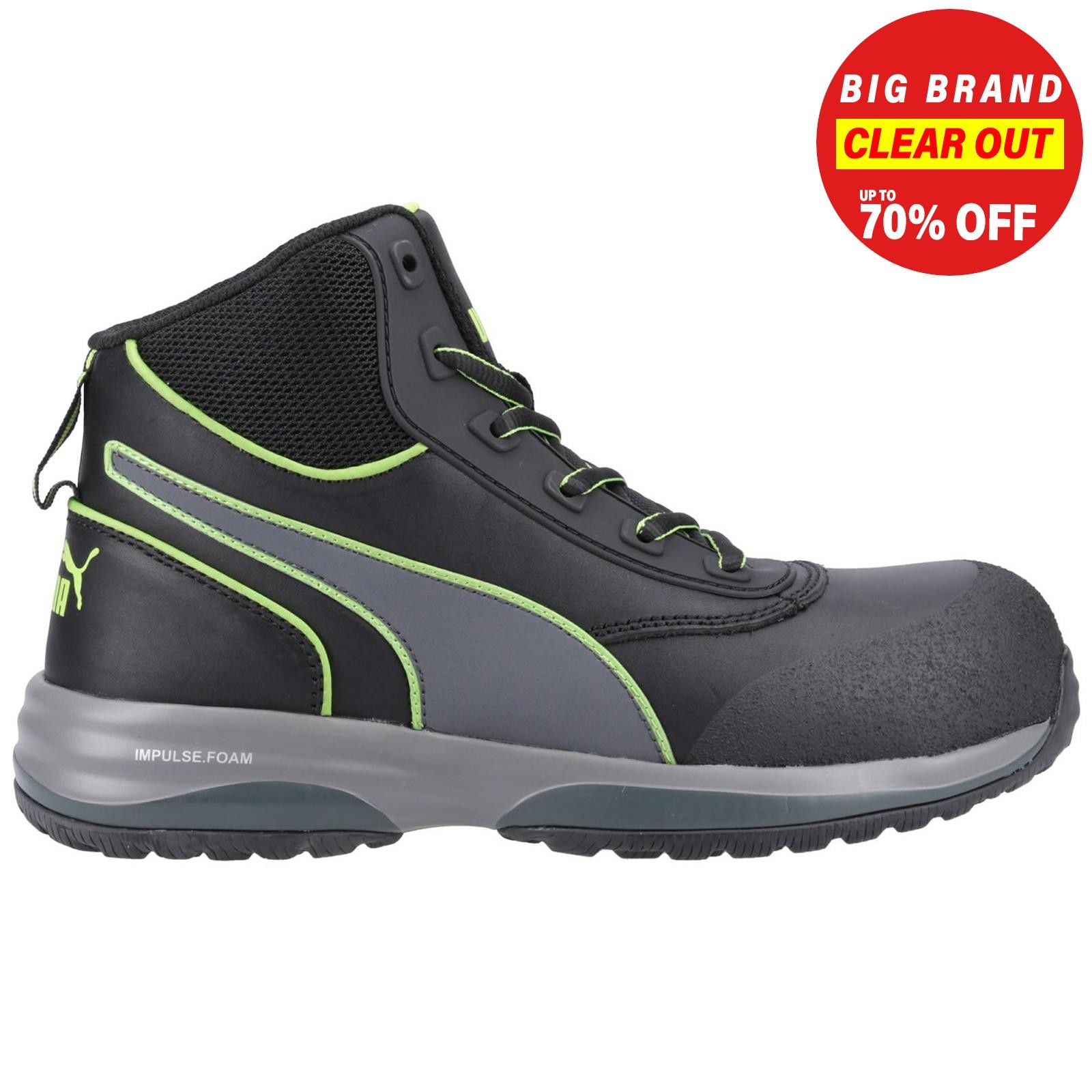 Puma Mens Rapid Mid ESD Safety Workwear Boot Black