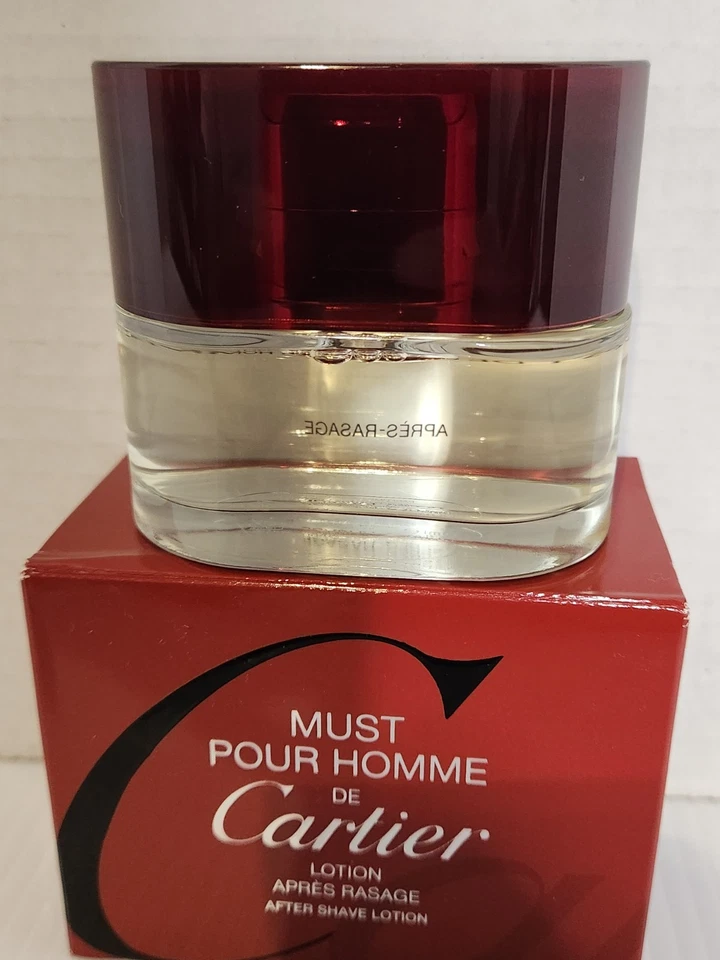 Must Pour Homme De Cartier Apres Loción para después del afeitado - 1,6 fl. oz - Rara - NUEVA Foto 3 de 4