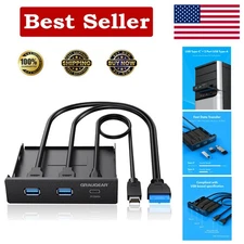 Elevate Your PC with 3.5 Inch Front Panel USB Hub - 20Gbps USB-C & 3 Ports