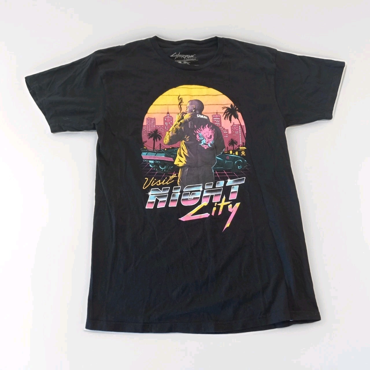 J!NX Cyberpunk 2077 "Visit Night City" PVC Keychain - Officially Licensed