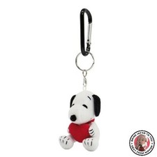 Nakajima Peanuts Snoopy Heart Carabiner Mascot 183729-23 Plush Keychain