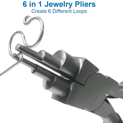 Alicates para doblar alambre para hacer joyas 2-9 mm 6 tamaños bucles anillos para saltar - Imagen 3 de 6