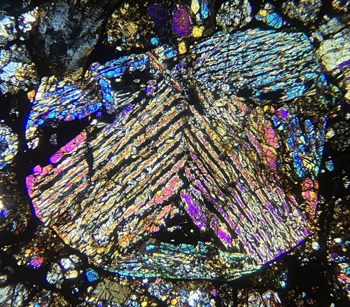 Meteorite NWA 16457 - LL3 Chondrite Chondrules WONDER ! Thin Section - Picture 4 of 15