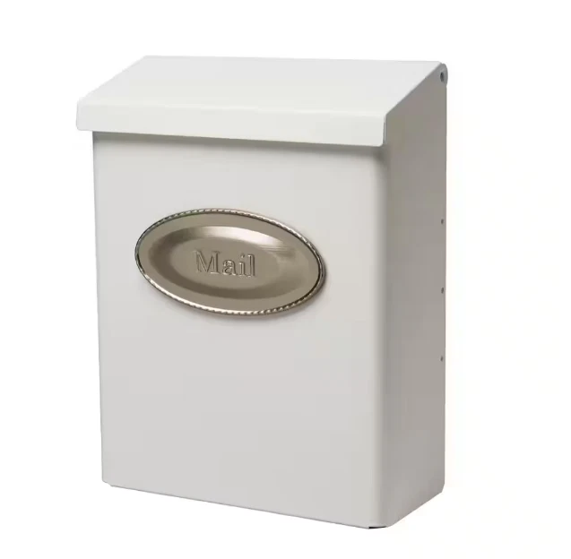 Architectural Mailboxes Steel, Locking Wall Mount Designer White & Satin Nickel - Image 2 of 4