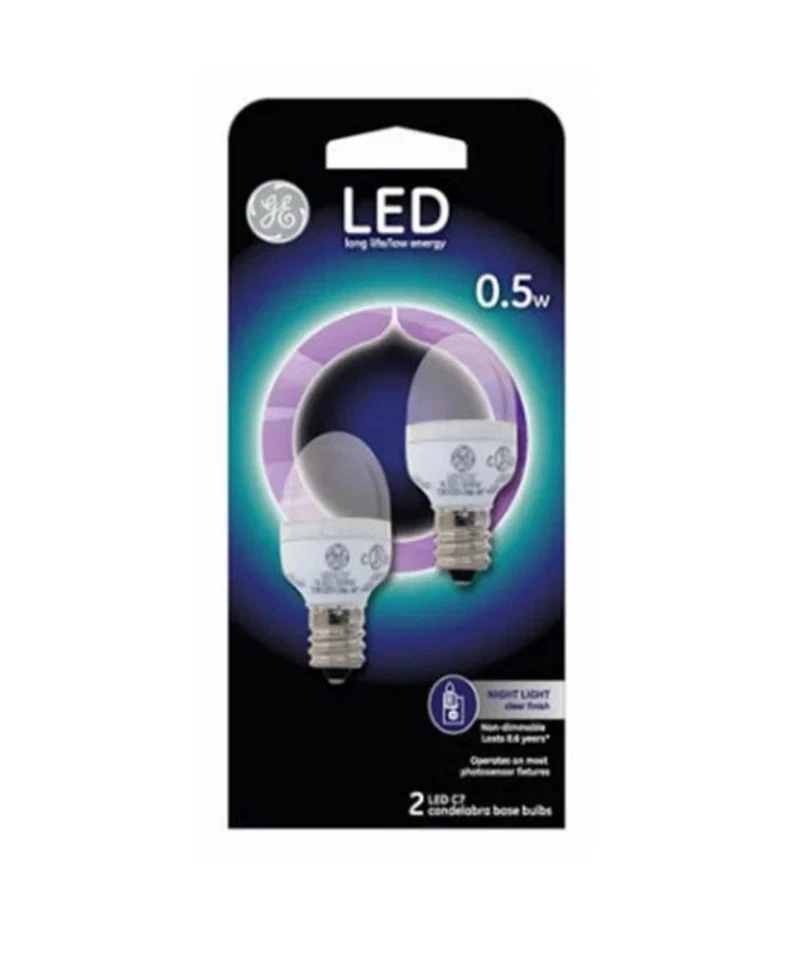GE Lighting 13887 5W C7 LED Night Light Bulb - 2 Pack Each = 6 Total Bulbs - Image 3 of 3