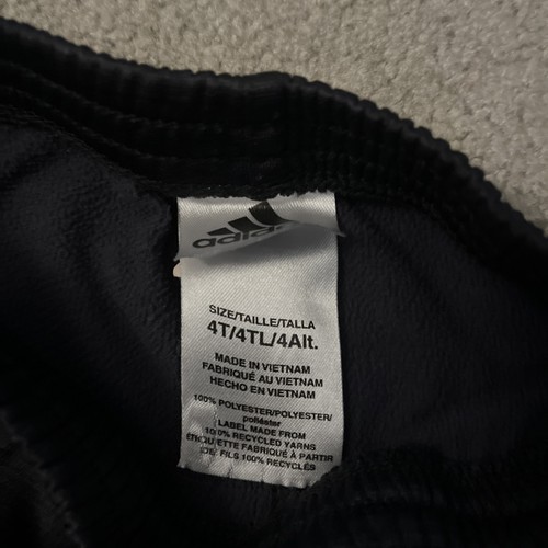 Adidas Black Sweatpants Boys 4T - Picture 2 of 3