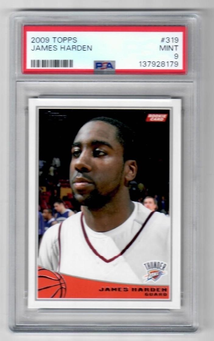 2009-10 Topps James Harden Rookie Card #319 PSA 9 Mint Oklahoma City Thunder