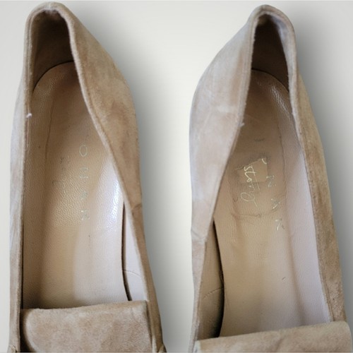 Jonak Suede block heel Shoes Size 41 Closed Toe Academia Business Oxford School - Picture 6 of 7