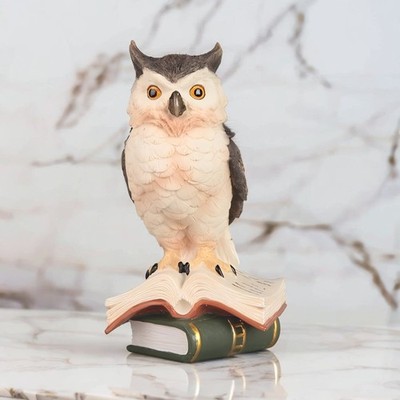 6''H Owl on Books Figurine Ornament Home Decor Unique Gift