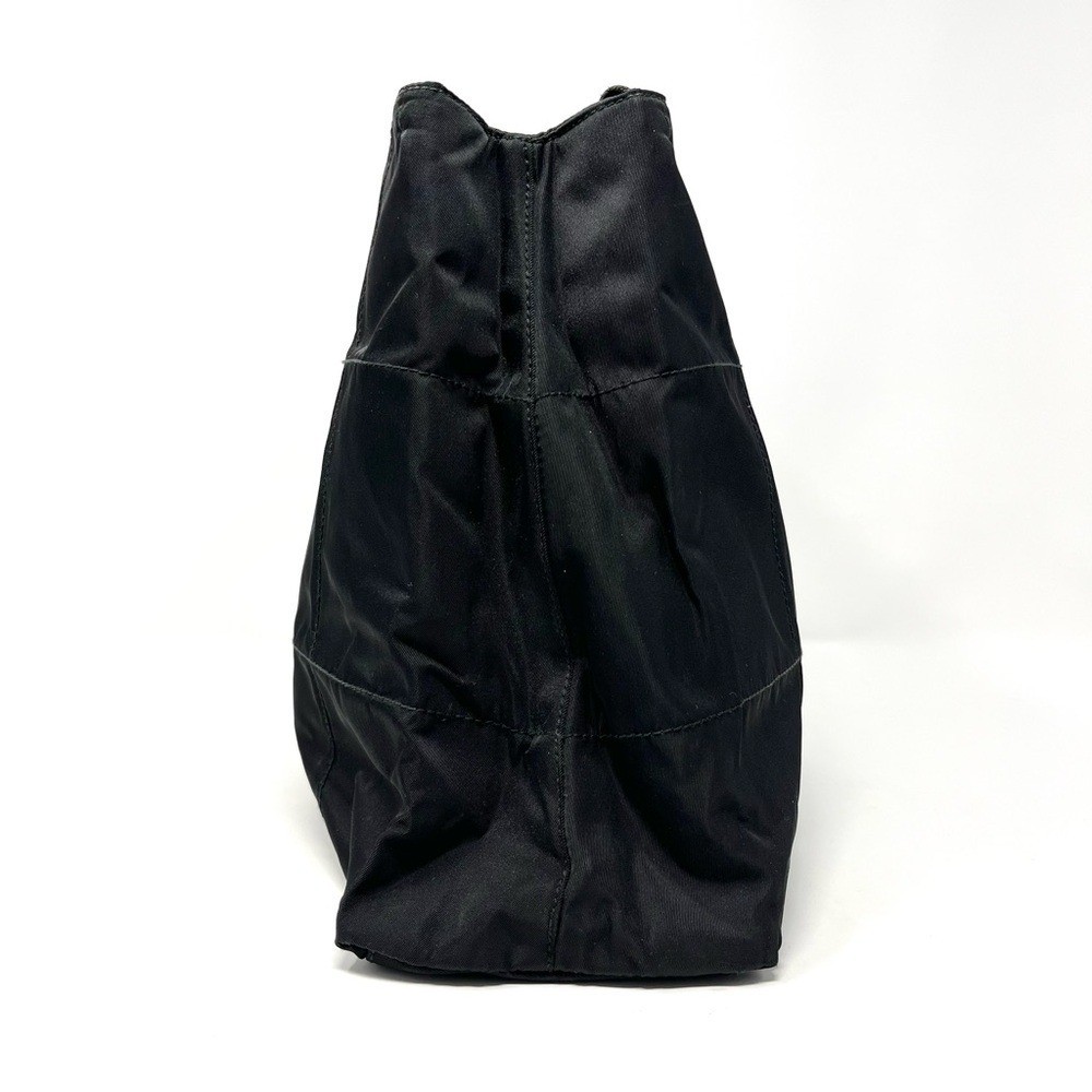 Vintage Prada Black Tessuto Nylon Triangle Logo Shoulder Bag Tote Leather Chain thumbnail 6