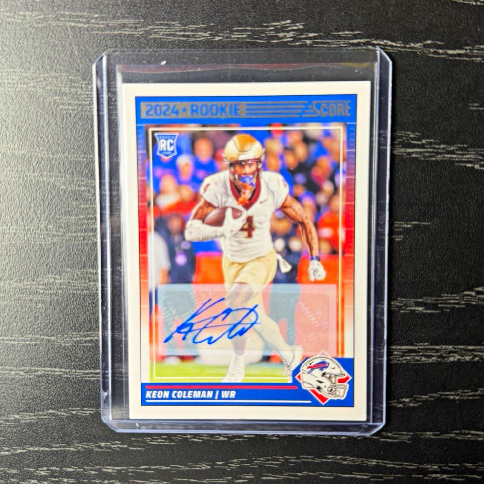 Keon Coleman Panini Score #337 Autograph