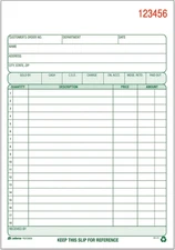 Recycled All Purpose Sales Order Book, 2-Part Carbonless, White/Canary, 5