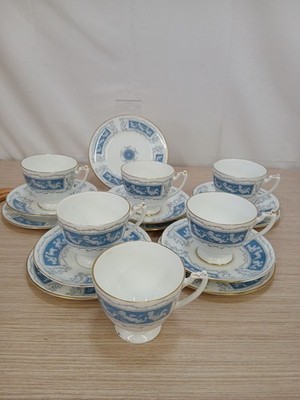 Vintage Coalport Revelry blau 17-teiliges Teeservice Fine Bone China