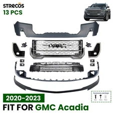 Front Bumper Cover Kit Complete For 2020-2023 GMC Acadia Denali Grille Assembly
