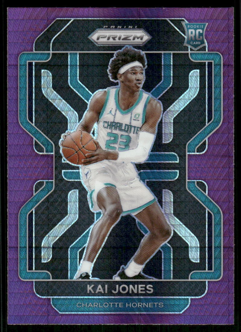 2021-22 Panini Prizm #323 Kai Jones Hyper Purple SSP