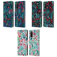 MICKLYN LE FEUVRE WATERCOLOUR GARDEN LEATHER BOOK CASE FOR SAMSUNG PHONES 2