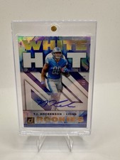 TJ HOCKENSON 2019 DONRUSS WHITE HOT ROOKIES RC AUTO AUTOGRAPH /50 LIONS VIKINGS!