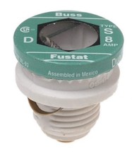 Bussmann BP/S-8 8 Amp Type S Time-Delay Dual-Element Plug Fuse Pack of 1