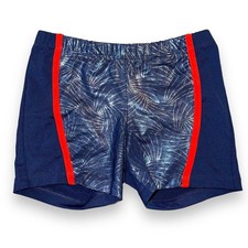 Danskin Now Girls Gymnastic Shorts Metallic Navy Blue Red Medium 7 8