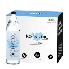 Icelandic Glacial Still Natural Spring Water 12 x 750ml Glass Bottles