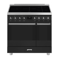 Smeg Symphony 90cm Electric Induction Range Cooker - Black C92IPMB2
